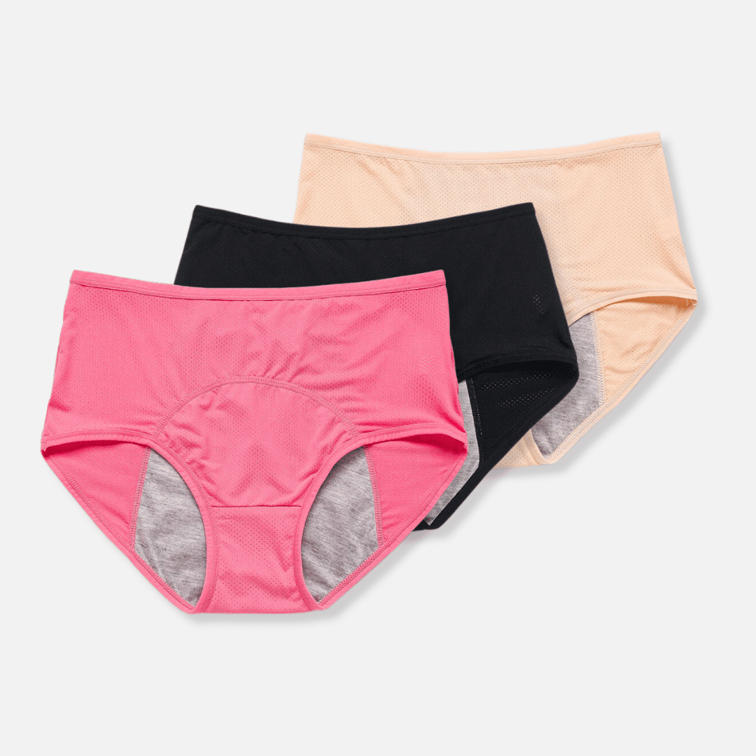 Auslaufsichere Menstruationsunterwäsche (3er-Pack)