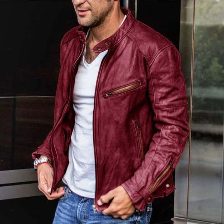 Elegante und wasserdichte Lederjacke