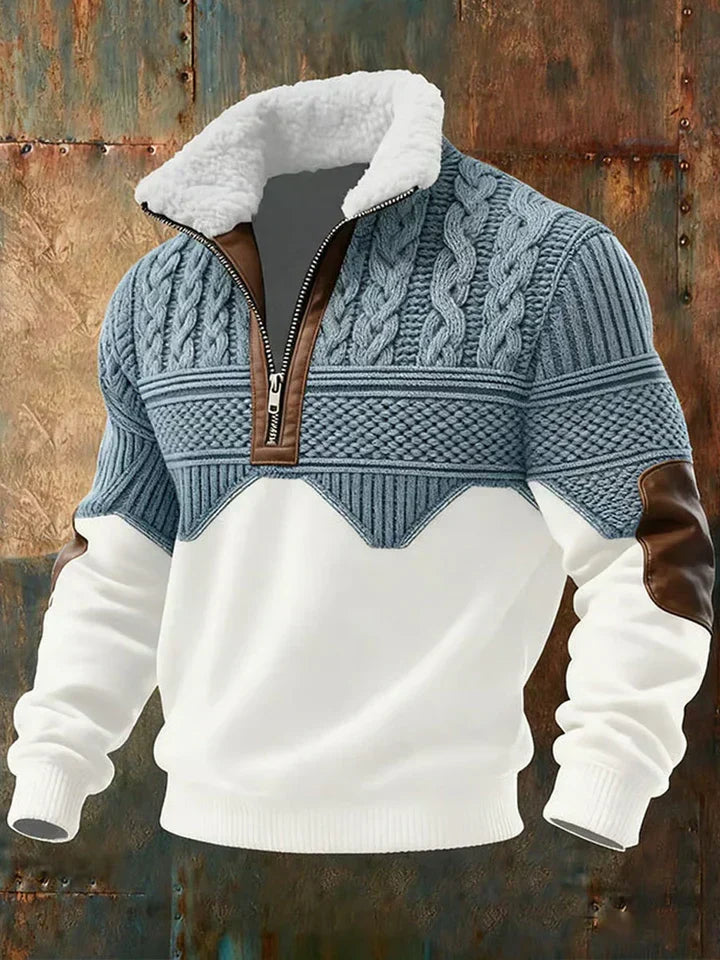 Herren Eleganter Pullover mit Farbblock-Design