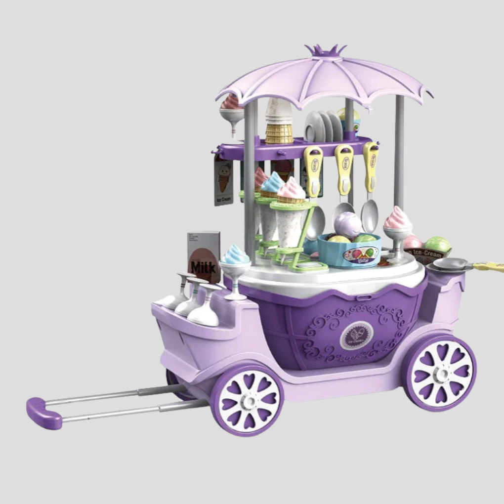 Spielzeug-Eiswagen mit Zubehör