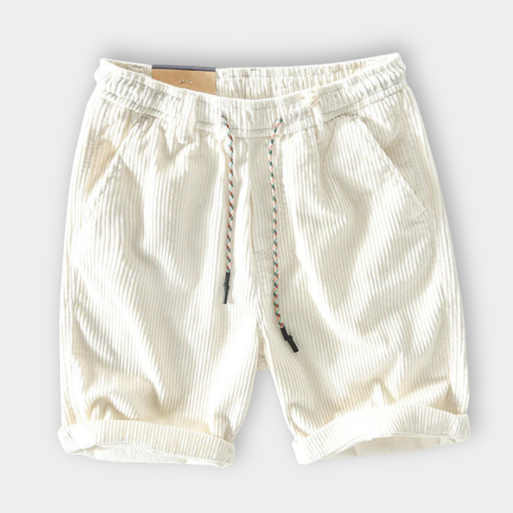 Herren Elegante Gerippte Samt-Shorts