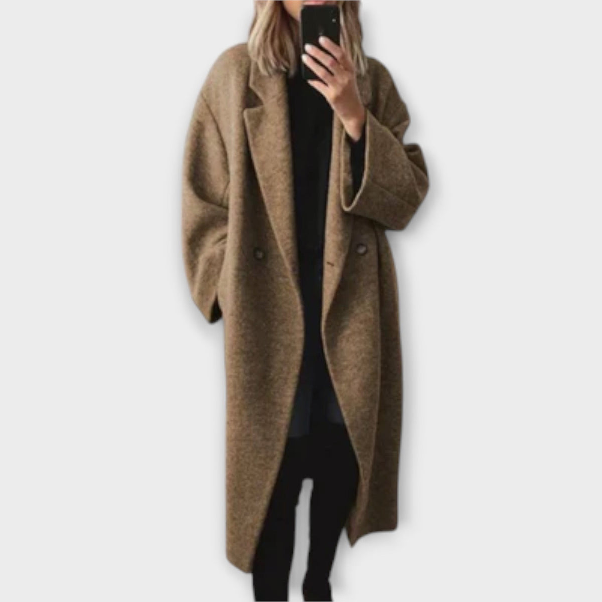 Damen Eleganter Mantel mit Reverskragen