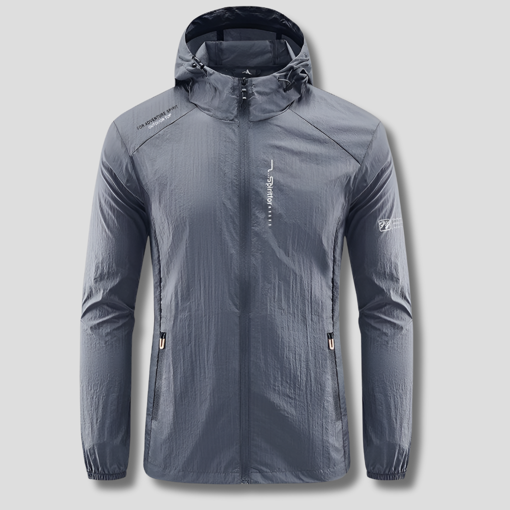Ultraleichte, wind- und sonnendichte Sommerjacke mit Kapuze für Herren