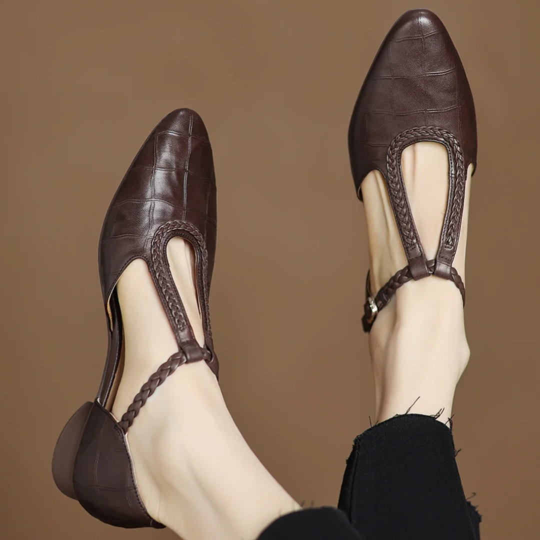 Damen Klassische Mary Janes mit Riemchen