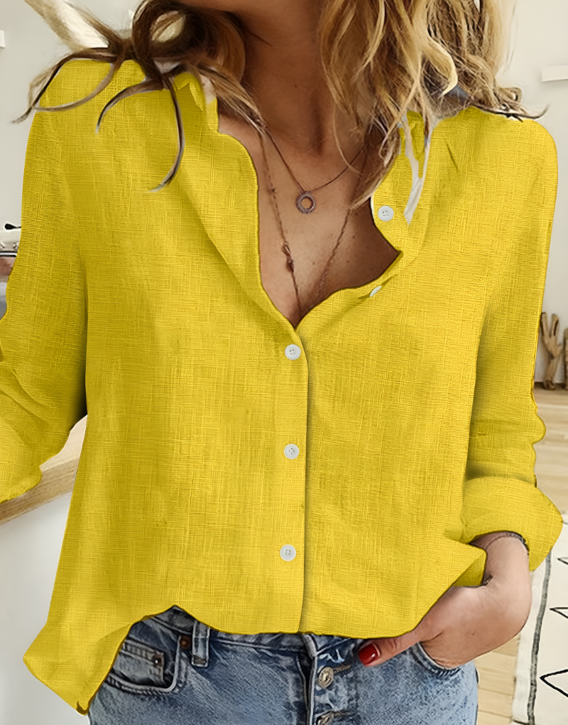 Leichtes Button-Up-Hemd für Damen