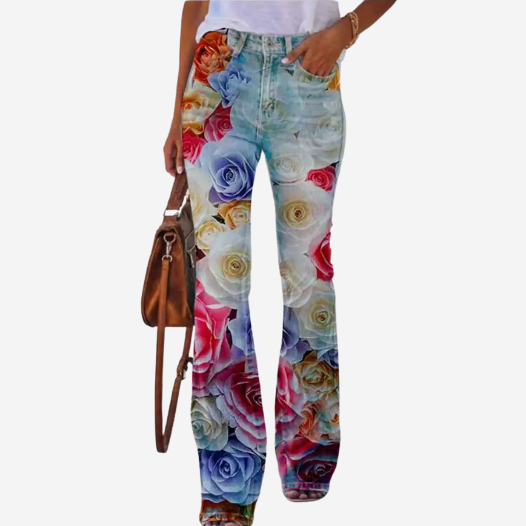 Damen-Flared-Hose mit schmeichelhafter Passform und stilvollem Design