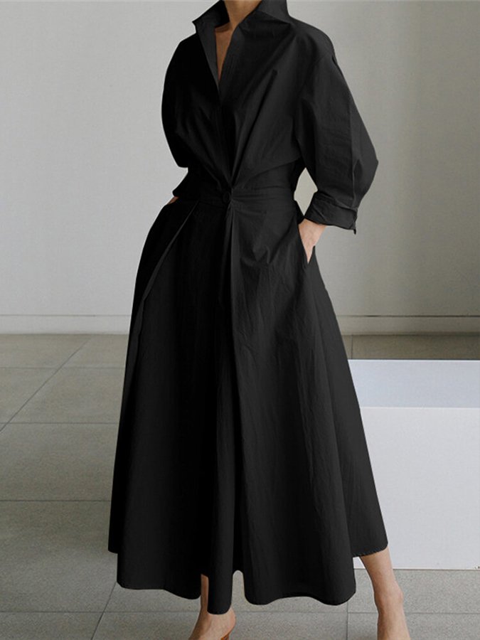 Elegantes Maxikleid mit Vintage-Ausschnitt
