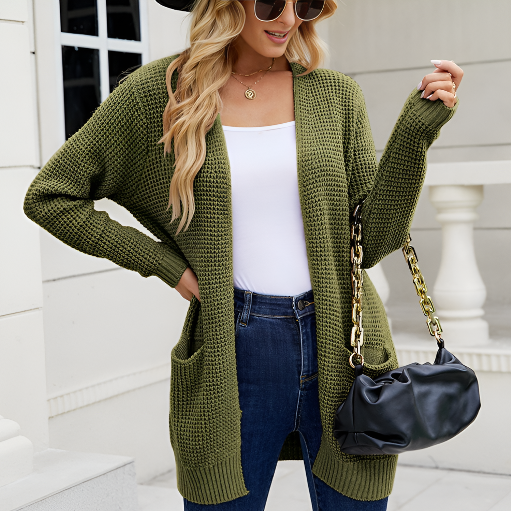 Langarm-Cardigan für Damen | Klassischer Stil