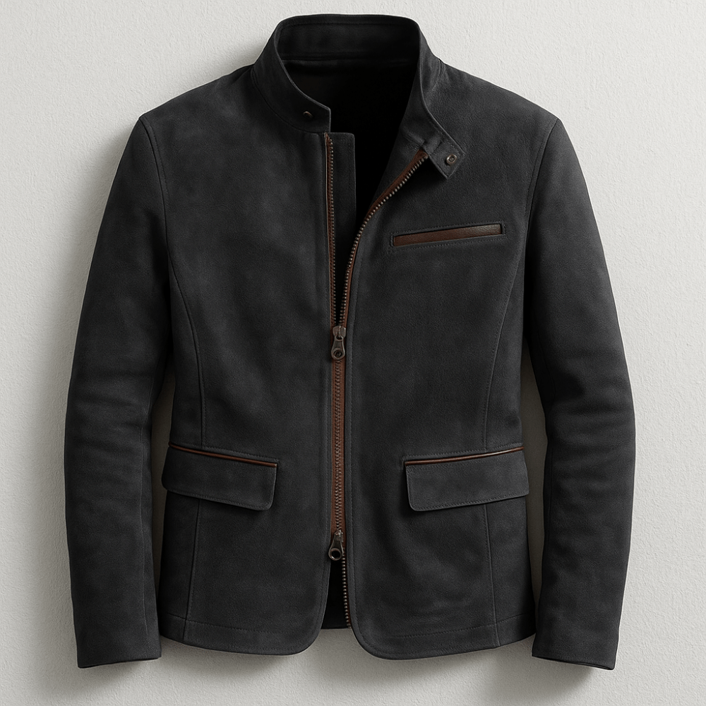 Herren Elegante Jacke mit Zwei-Wege-Reißverschluss