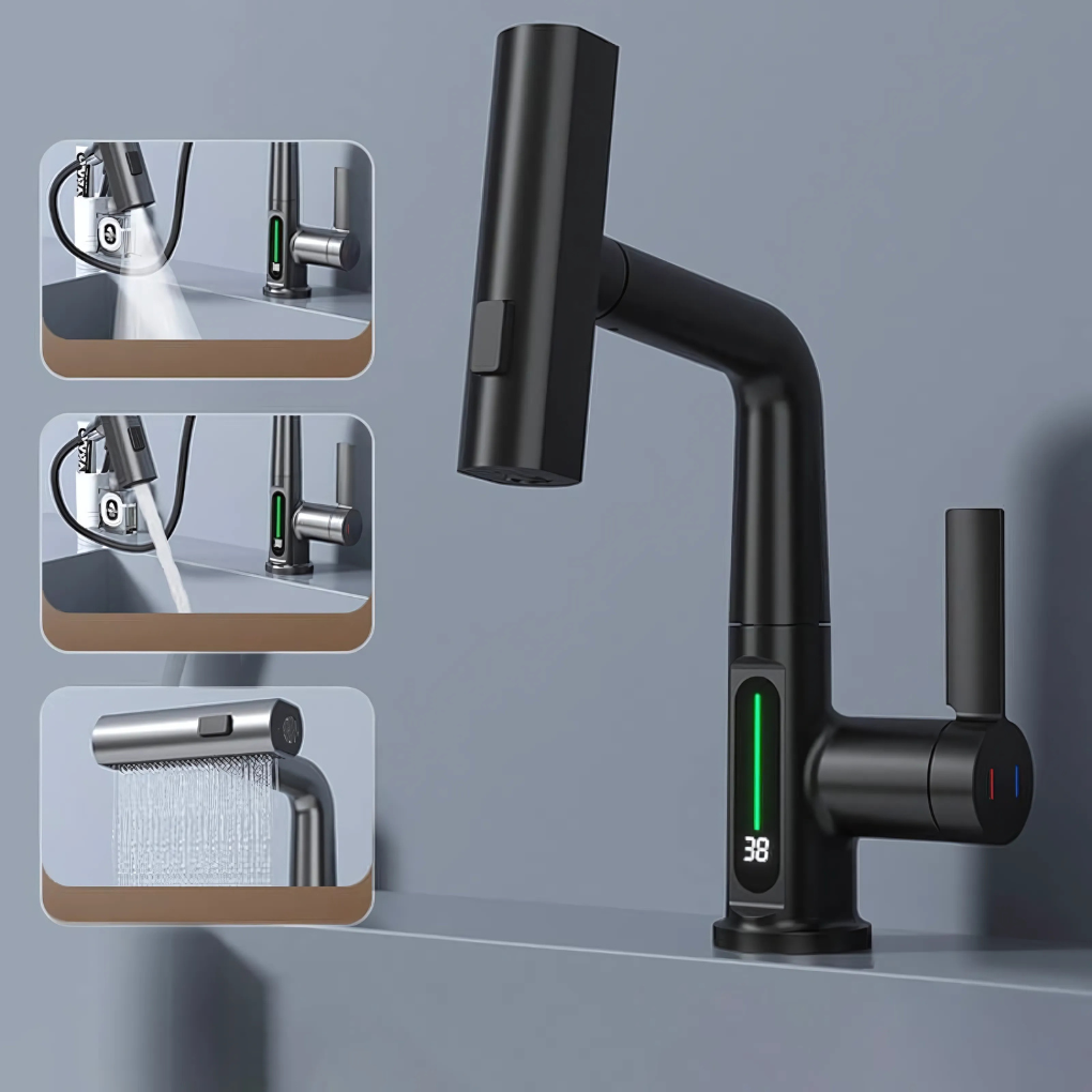 Flexibler LED-Wasserhahn für Küche & Bad