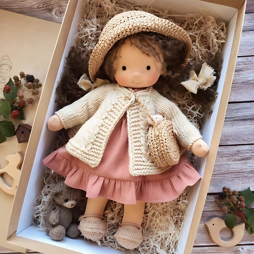Handgemachte Waldorf Kuschelpuppe
