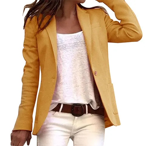 Blazer de Travail Décontracté pour Femmes – Eleganter Business-Blazer mit klassischem Reverskragen