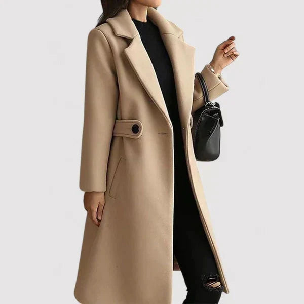 Damen Eleganter Mantel mit Taillengürtel