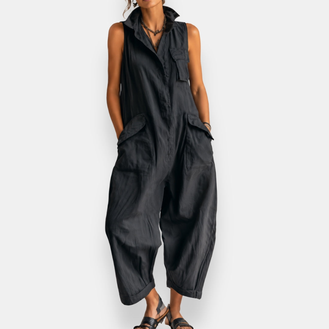 Damen Eleganter Ärmelloser Overall