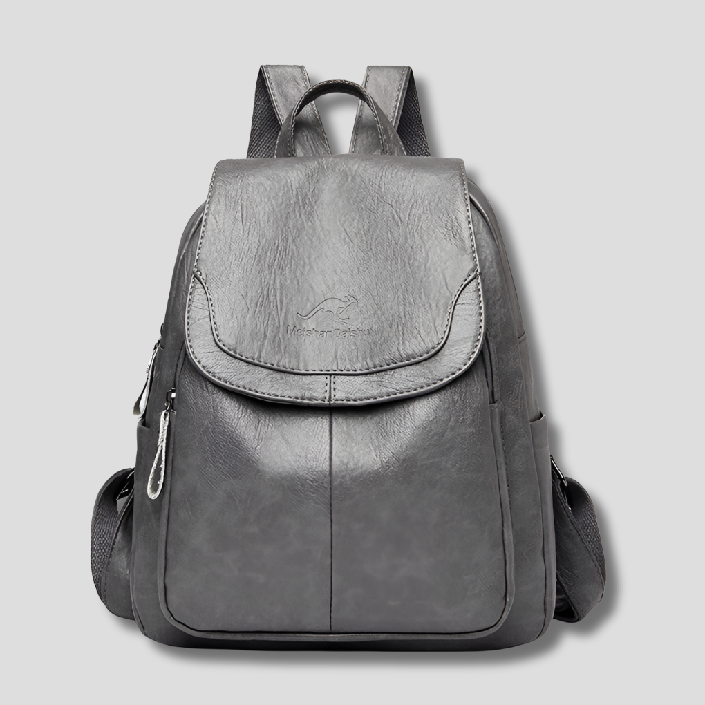 Diebstahlsicherer Lederrucksack für stilvolle Frauen