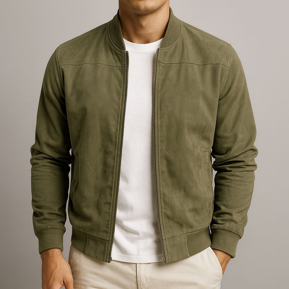Herren Klassische Bomberjacke mit Taillierter Passform