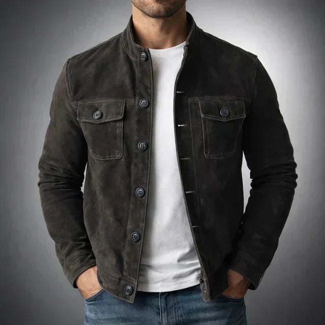 Herren Elegante Jacke mit Knopfleiste