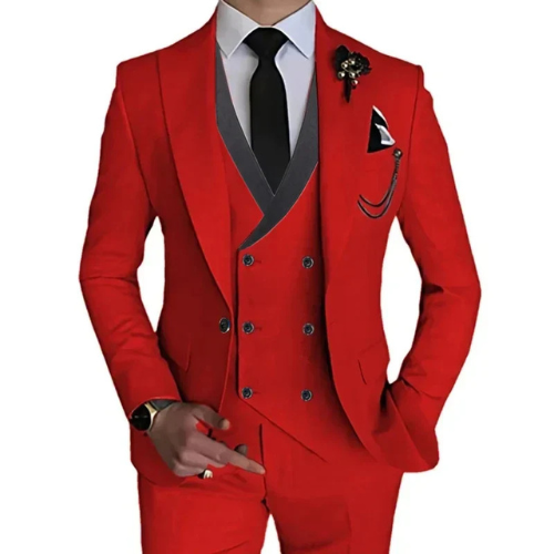 Stilvoller 3-teiliger Slim Fit Herrenanzug