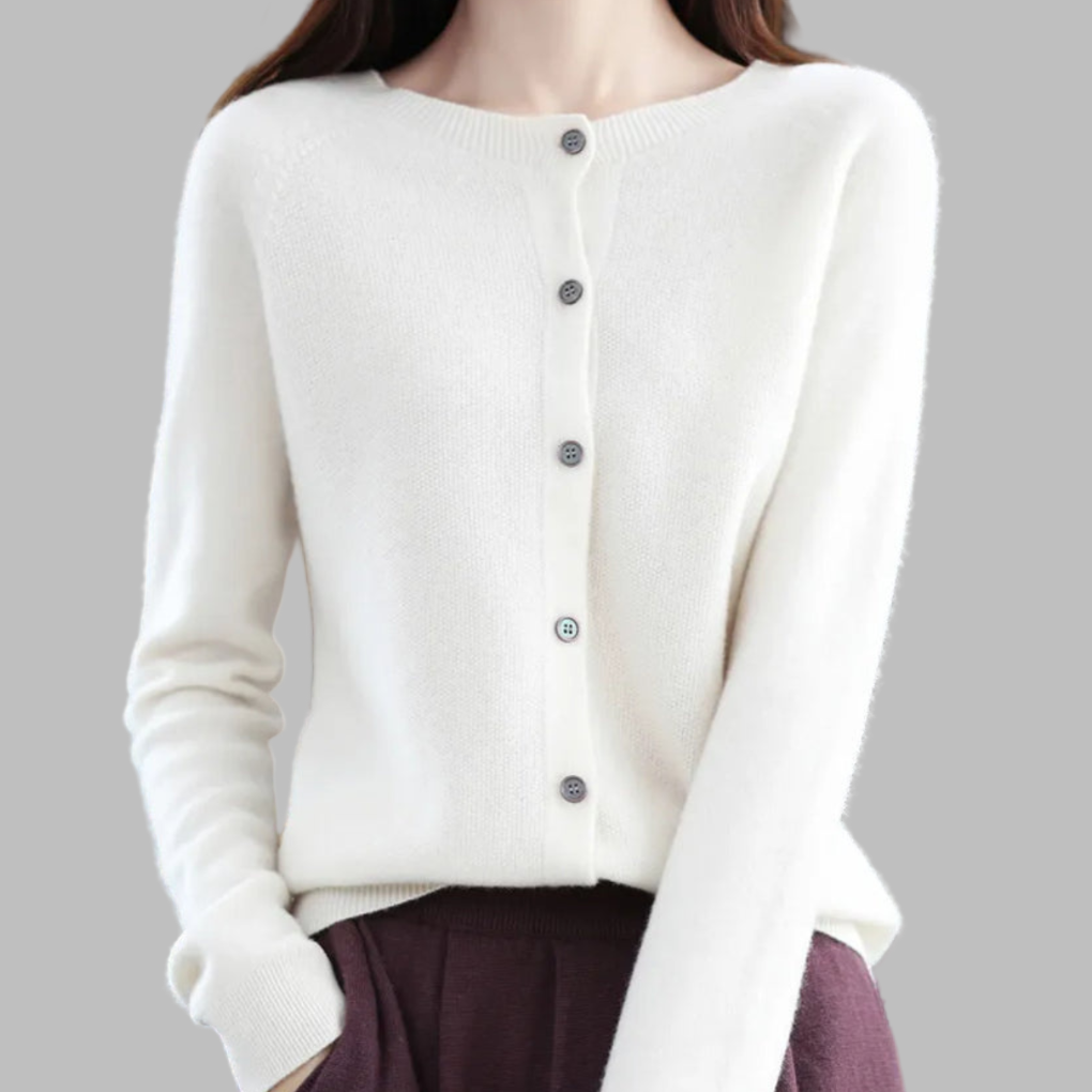 Damen-Cardigan mit Rundhalsausschnitt