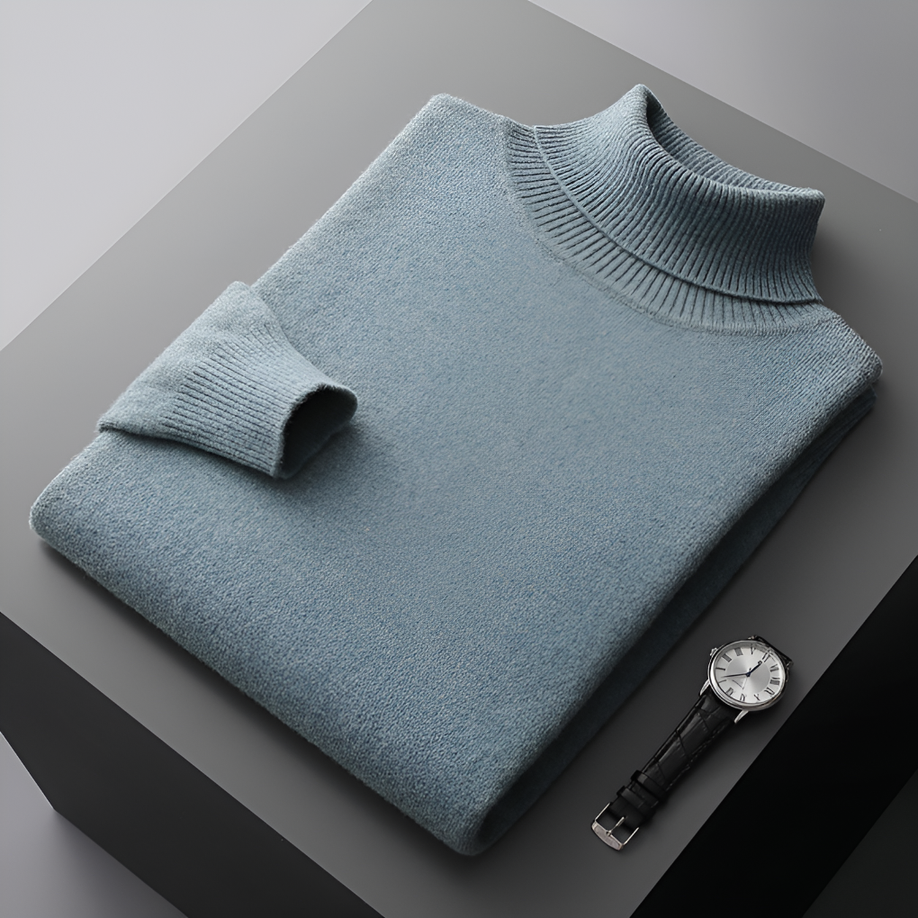 Hochwertiger Herren Kaschmir Rollkragenpullover