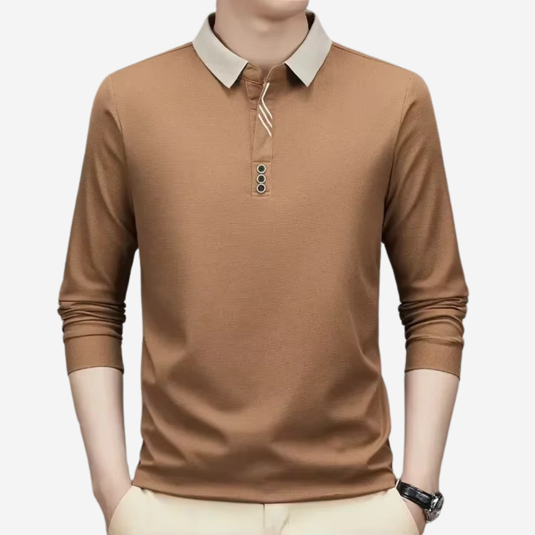 Lässiges Langarm-Polo für Herren