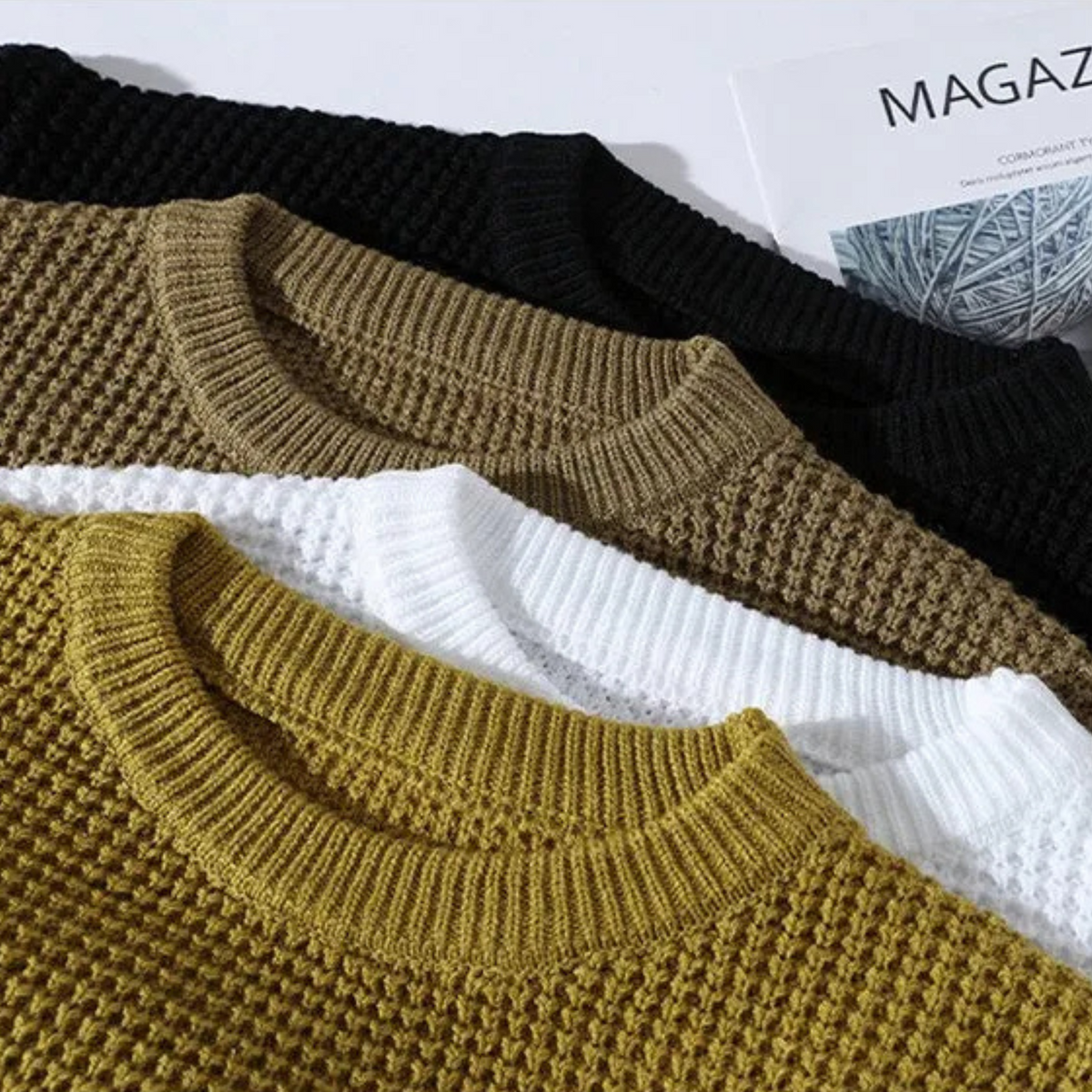 Herren Eleganter Pullover mit Wabenstruktur