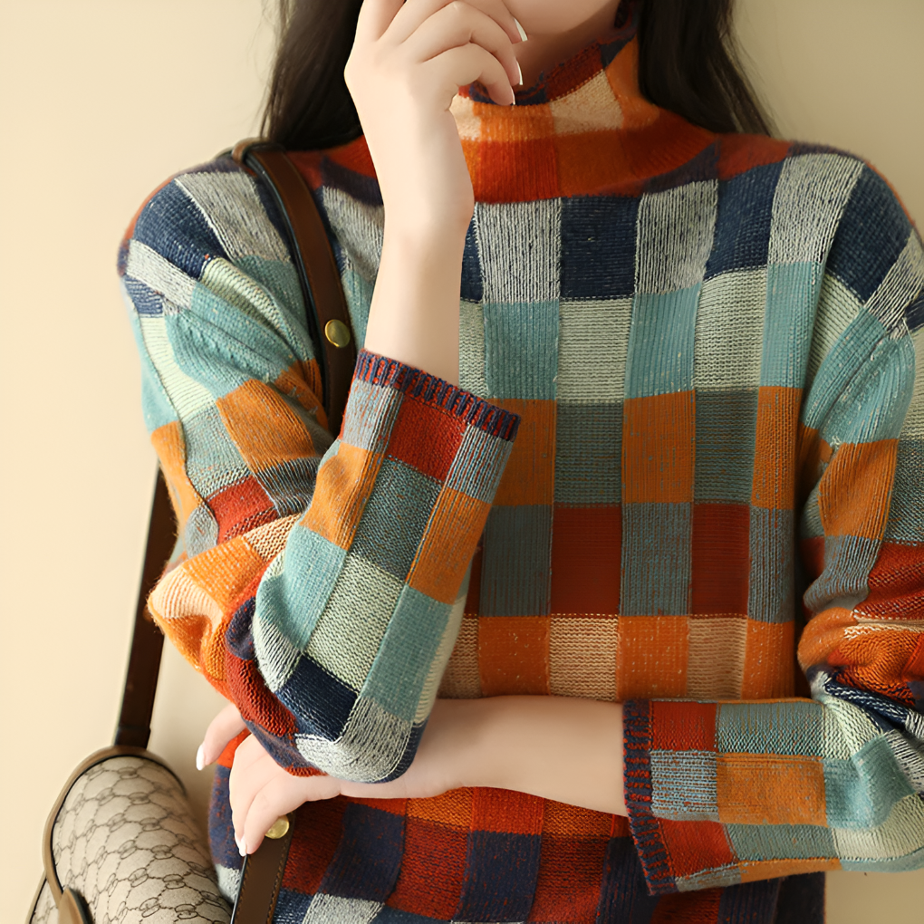 Luxuriöser Kaschmirpullover mit hohem Kragen