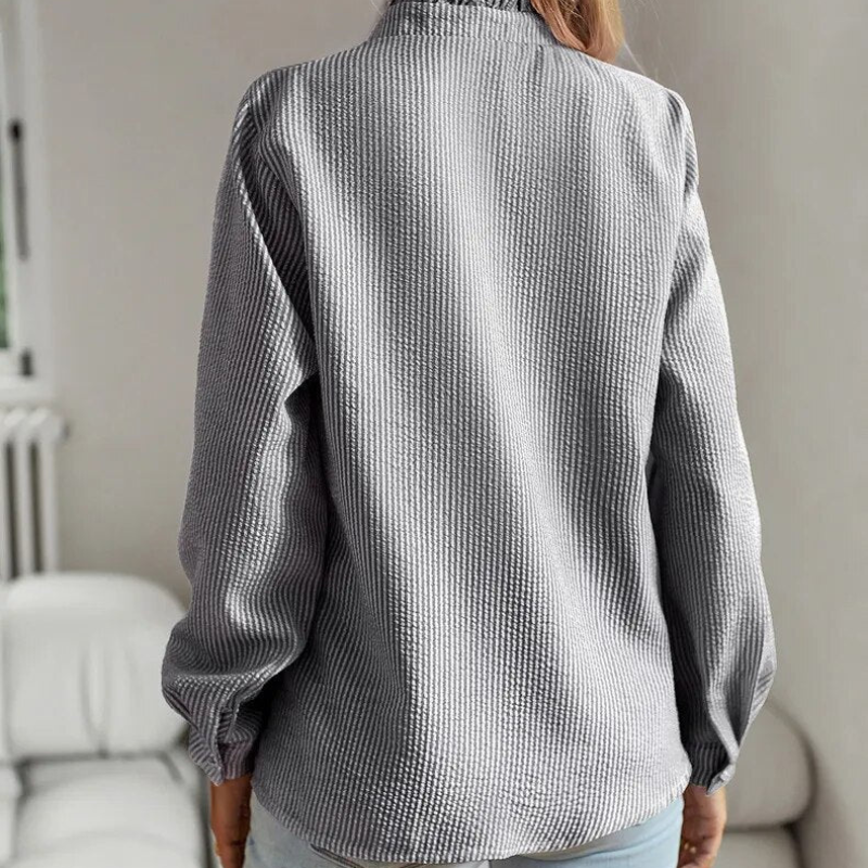 Damen Elegante Gestreifte Bluse