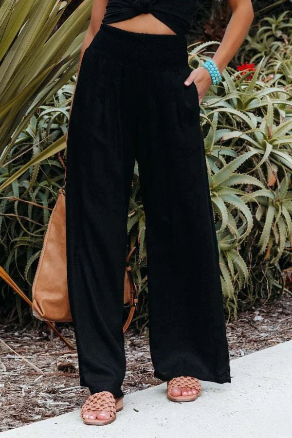 Elegante Stretchy Palazzo Hose für Damen