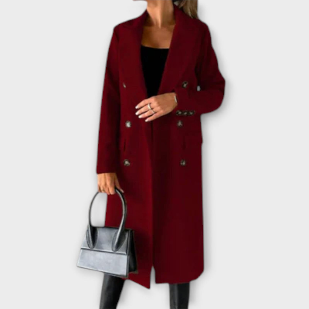 Damen Eleganter Mantel mit Gürtel