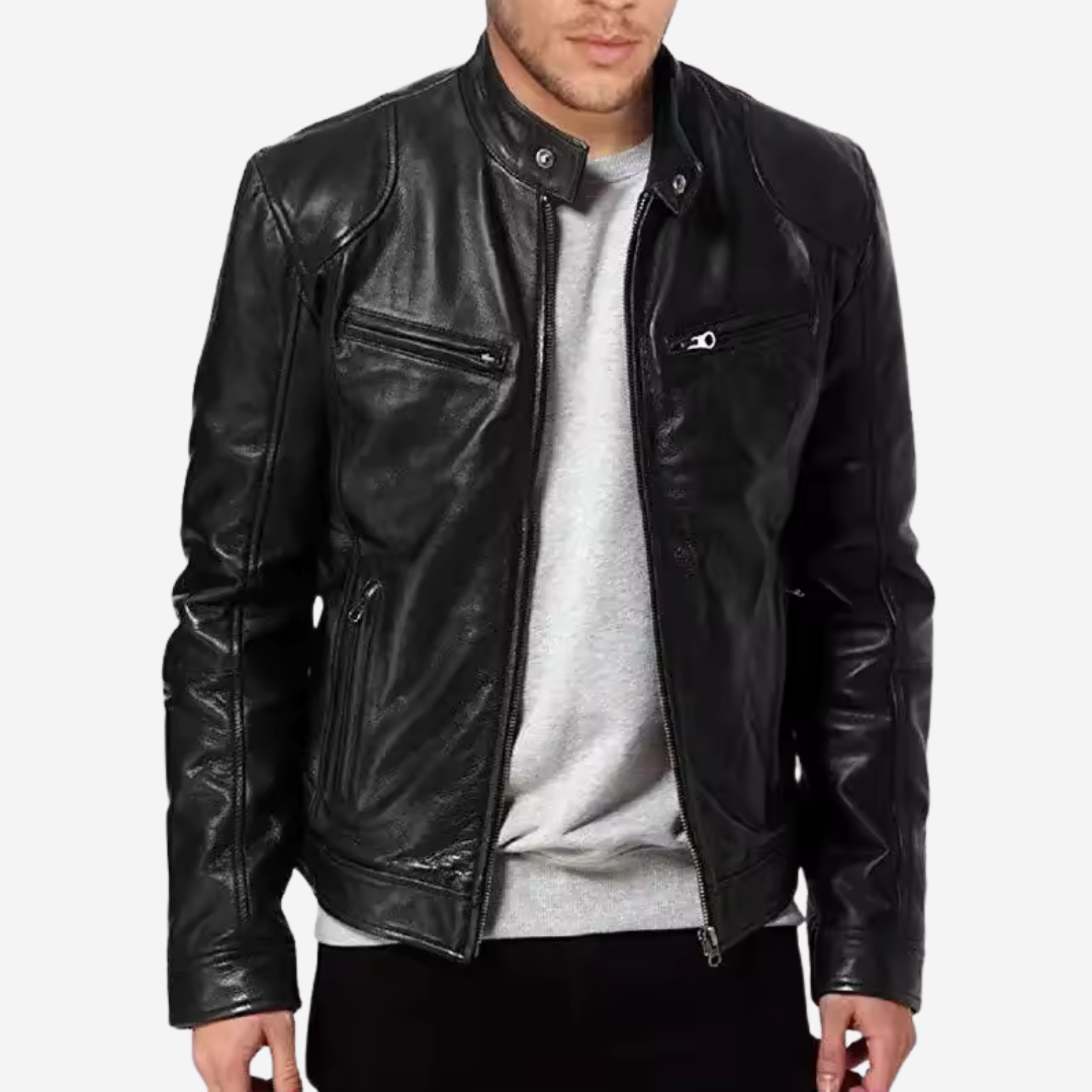 Klassische Herren-Lederjacke