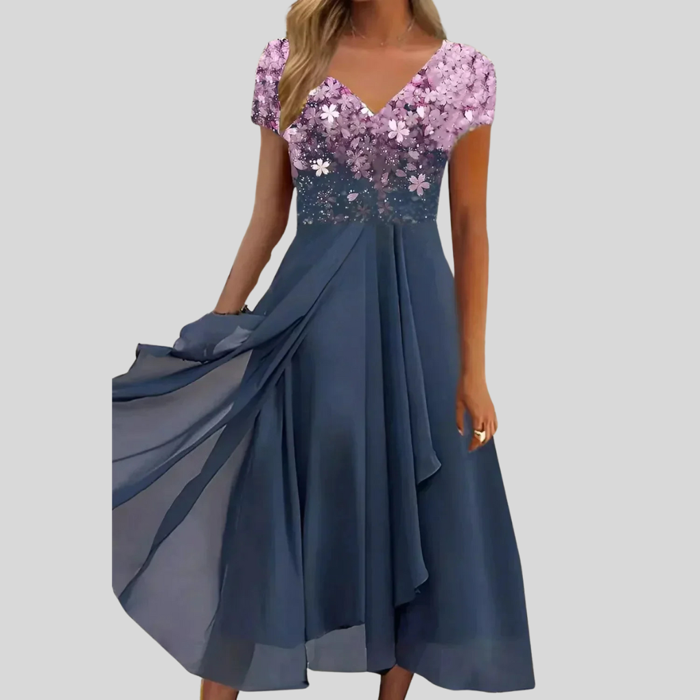 Damen-Midikleid mit Karree-Ausschnitt