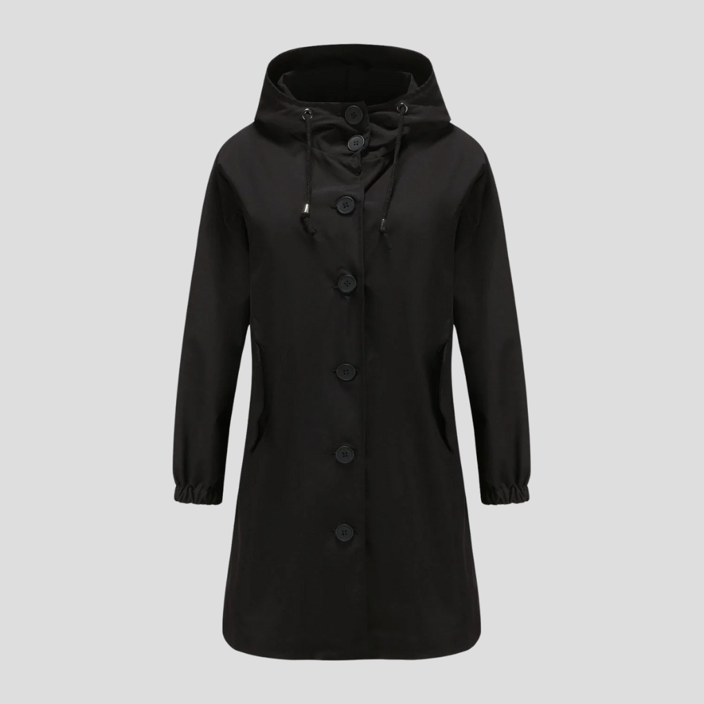 Wasserdichte Regenjacke mit Kapuze für Damen