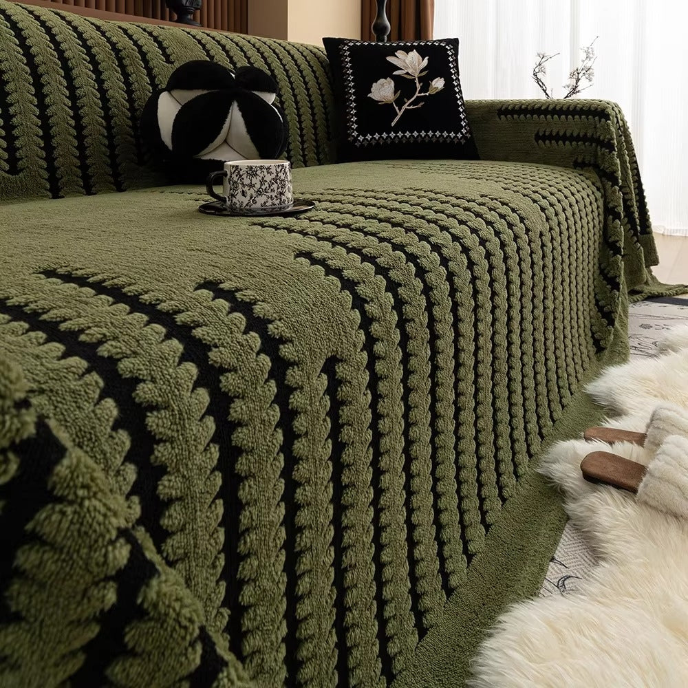 Vintage-inspirierter Sofaüberwurf mit luxuriöser Steppung