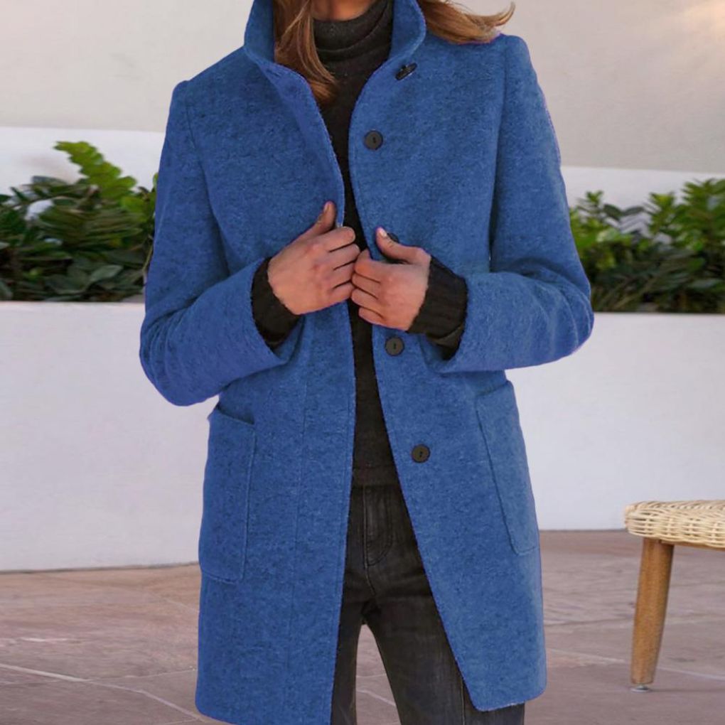 Damen Eleganter Wollmantel