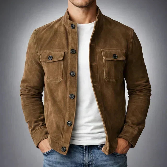 Herren Elegante Jacke mit Knopfleiste