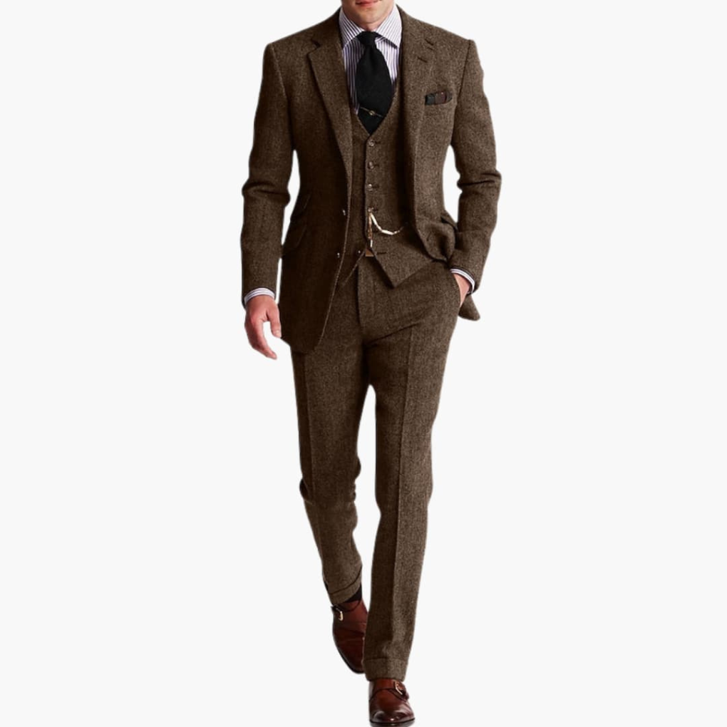Herren Anzug Set mit Jacke und Weste