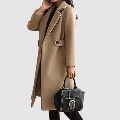 Damen Eleganter Mantel mit Taillengürtel