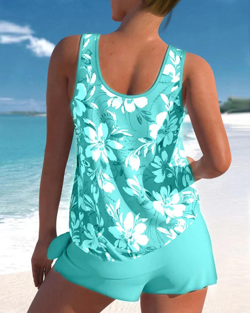 Tankini-Badeanzug für Damen, zweiteilig