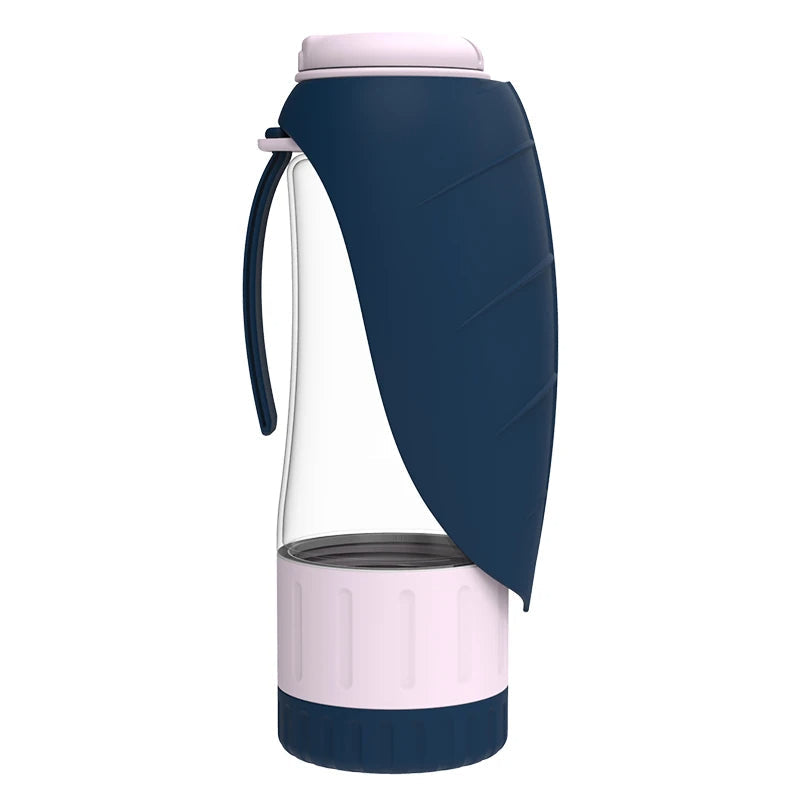 Tragbare Wasser- und Futterflasche für Hunde mit 2-in-1-Design