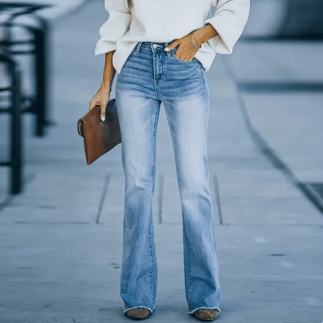 Slim Fit High-Waist-Jeans für Damen
