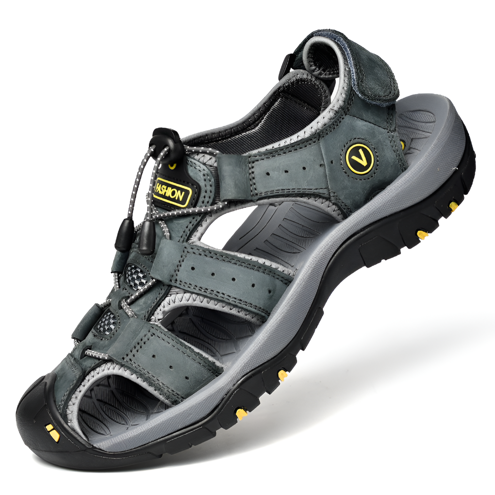 Orthopädische Herrensandalen mit verstellbaren Riemen