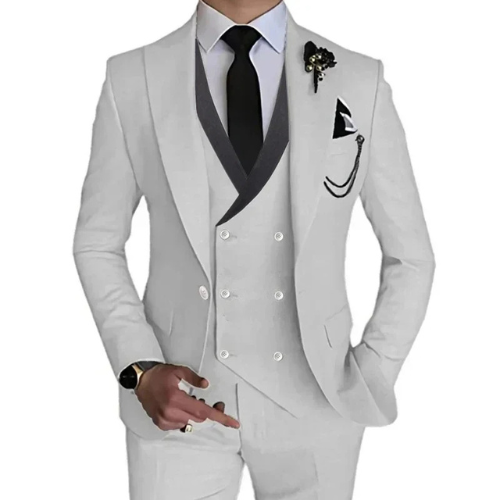 Stilvoller 3-teiliger Slim Fit Herrenanzug