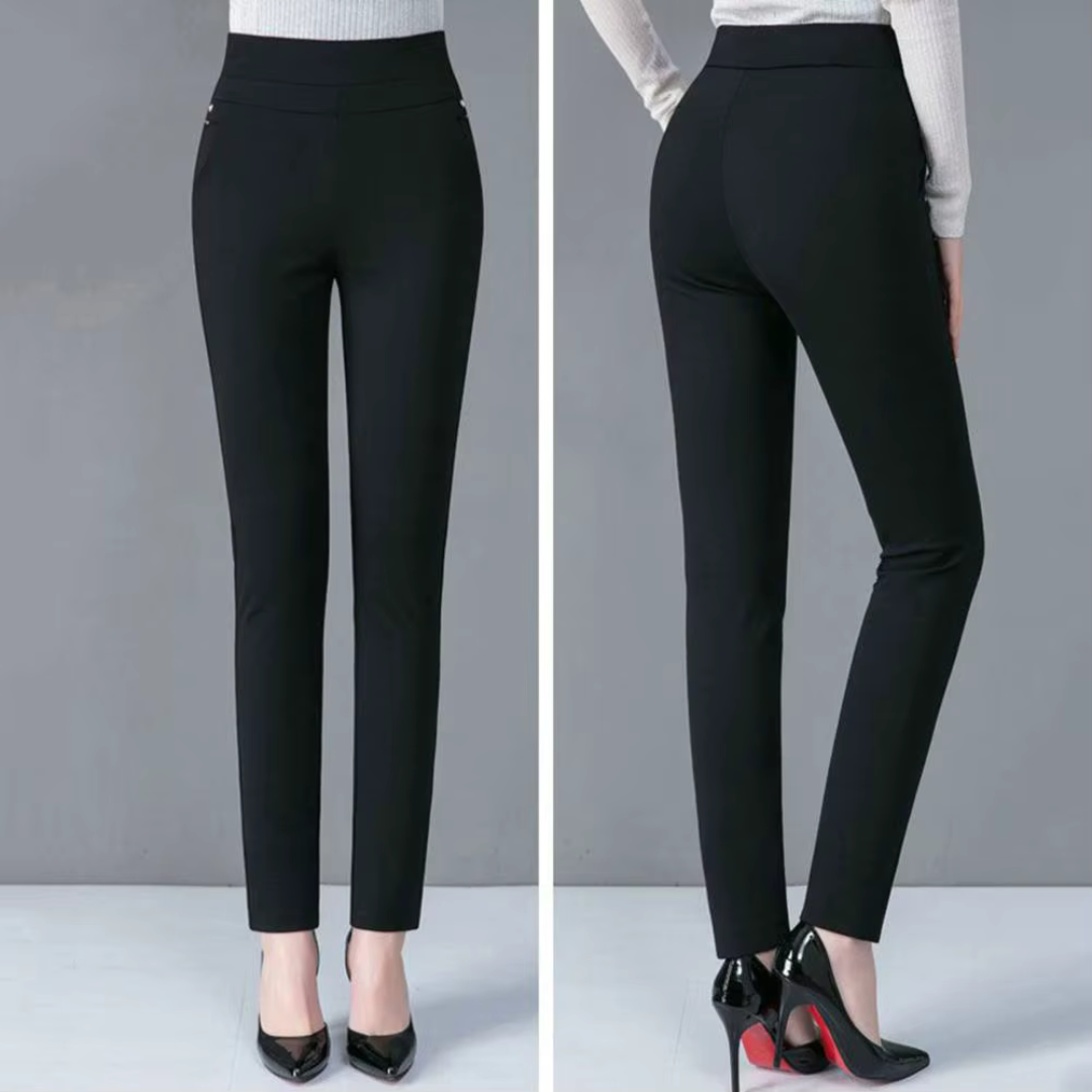 Stretch-Hose mit hoher Taille und bequemer Passform