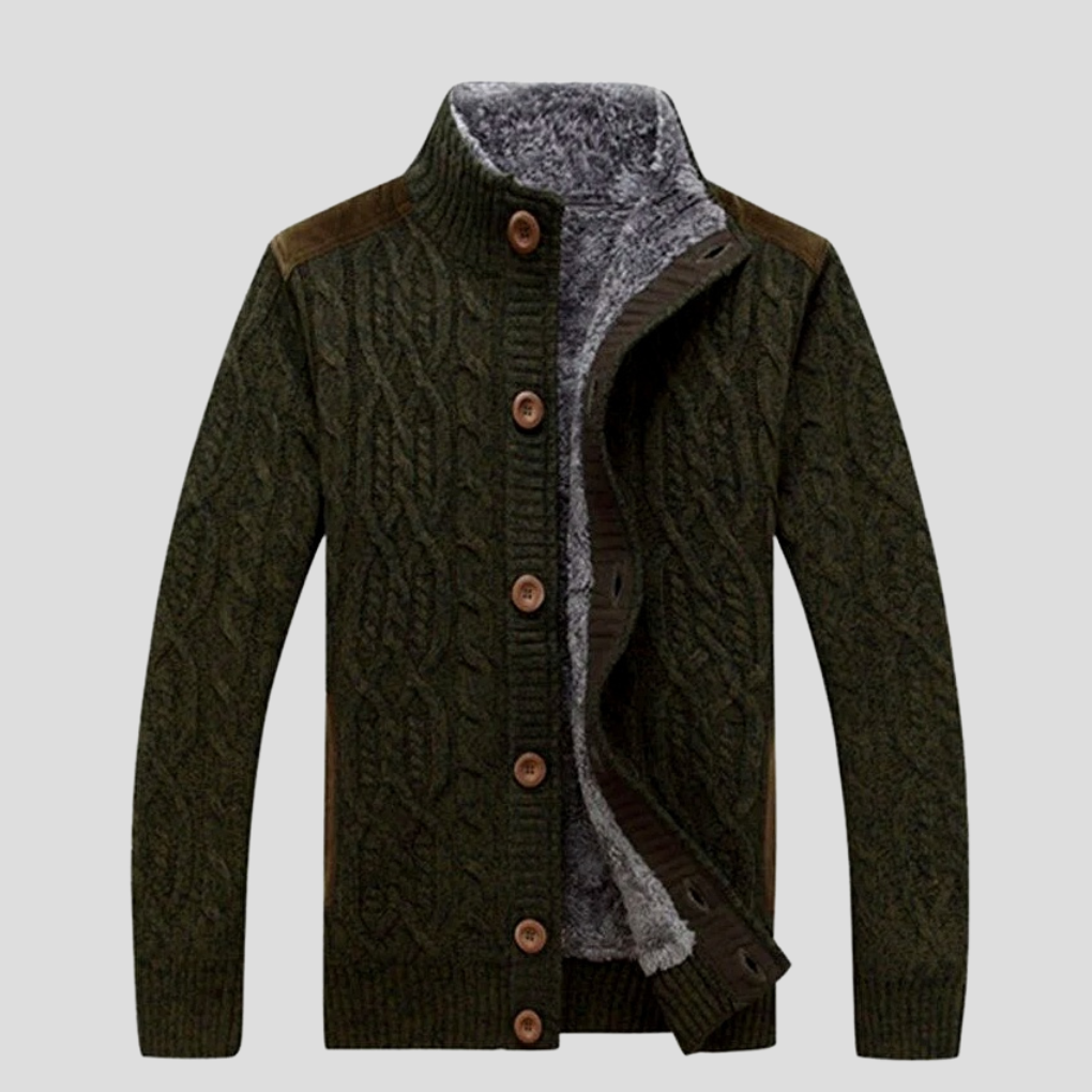 Herren-Strickjacke – Plüschfutter für zusätzliche Wärme
