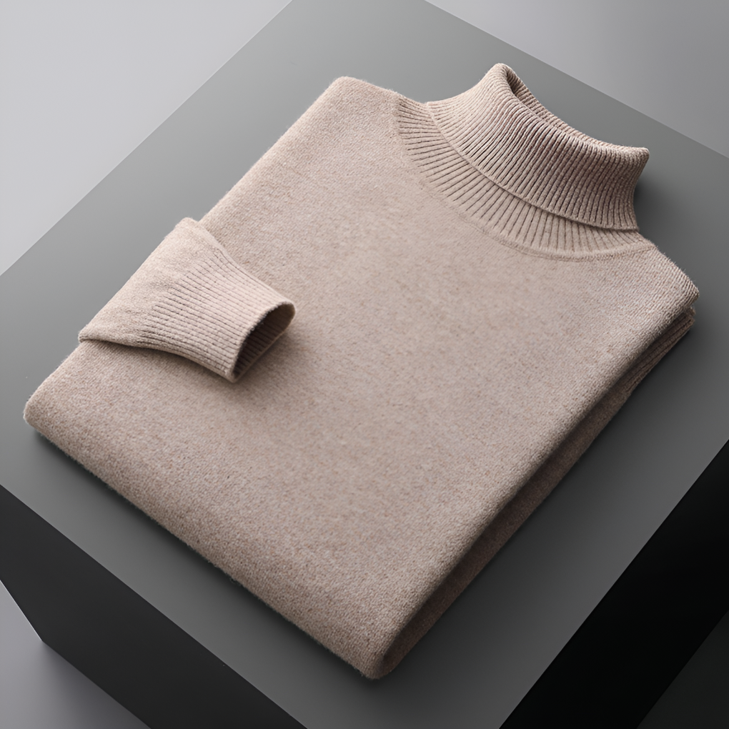 Hochwertiger Herren Kaschmir Rollkragenpullover