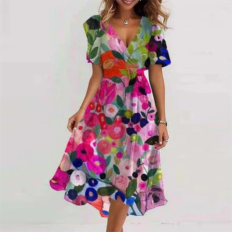 Luftiges Sommerkleid mit Blumenmuster