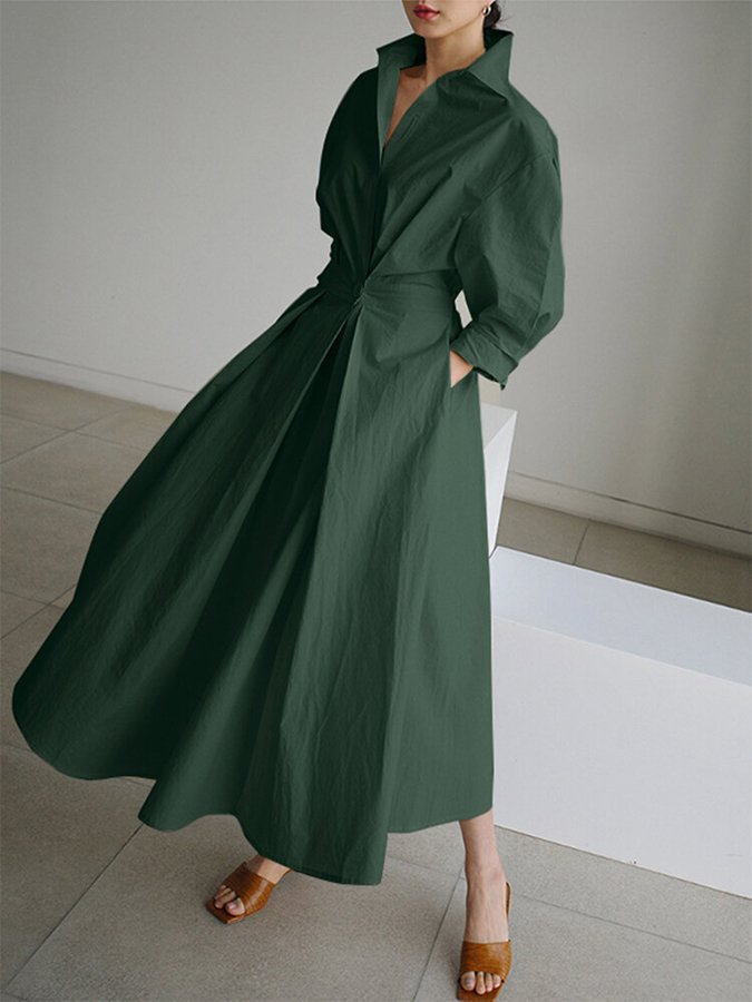 Elegantes Maxikleid mit Vintage-Ausschnitt