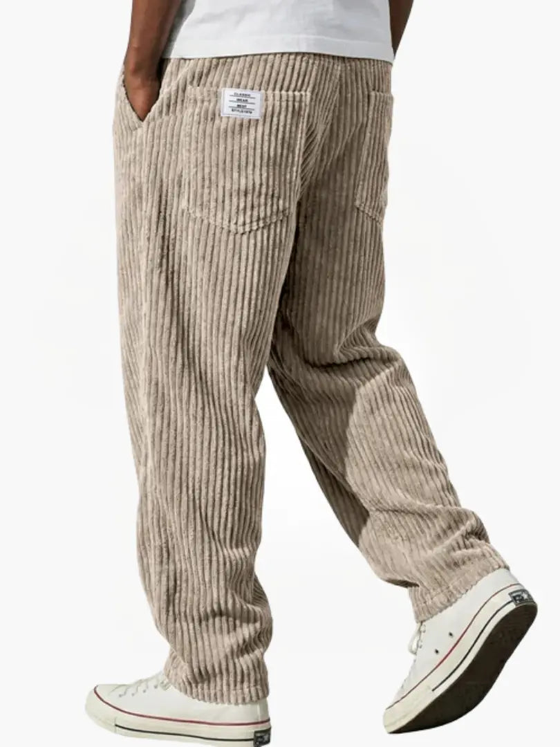 Herren Elegante Bequeme Cordhose mit Kordelzug