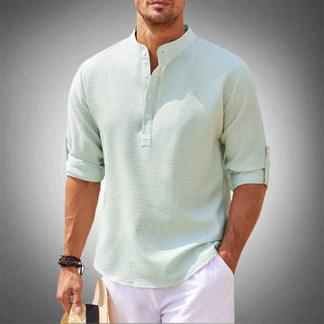 Maurice – Stilvolles Herrenhemd aus atmungsaktivem Leinen-Look